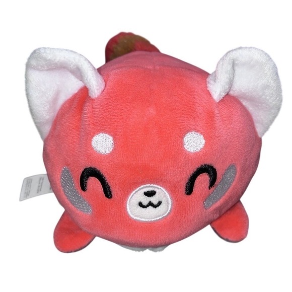 Teeturtle Other - TeeTurtle Reversible Red Panda Plushie Happy Mad Mood Stuffed Toy Orange Gray